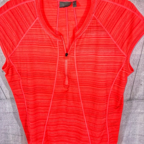 Athleta Tops - Athleta LX Short Sleeve Orange Yoga Top
